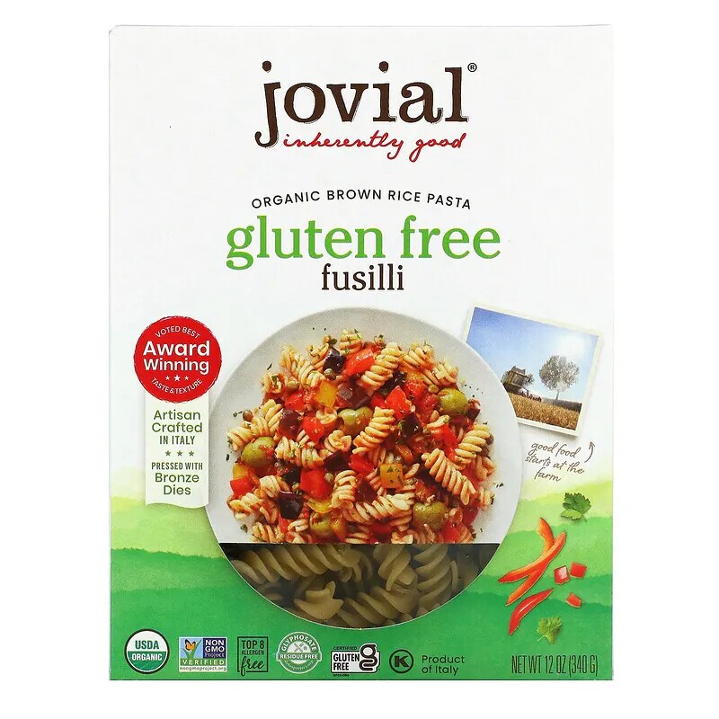 Jovial无麸质糙米面条无蔗糖意大利面无蛋奶意面Brown Rice Pasta