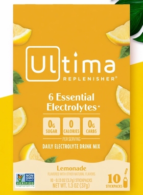 美国Ultima Replenisher 运动补充剂电解质粉柠檬味树莓味包装