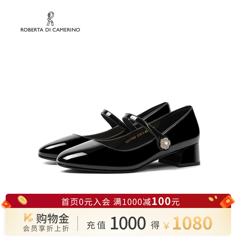 诺贝达复古玛丽珍鞋女2025新款