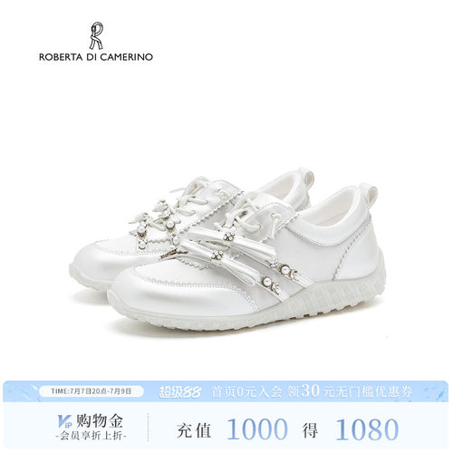 诺贝达春季女轻便平底蝴蝶结阿甘