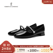 复古晚宴水钻轻奢单鞋 诺贝达新款 法式 夏季 女RWL250100 玛丽珍鞋