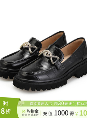 诺贝达女鞋春季英伦风乐福鞋厚底增高jk鞋小皮鞋RS229713