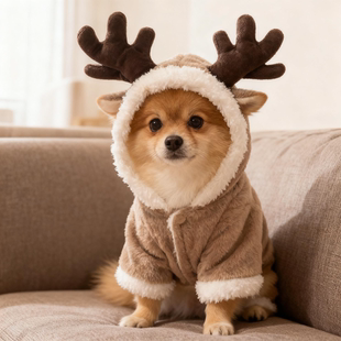 秋冬狗狗衣服保暖加绒加厚小狗变身装泰迪柯基宠物猫咪圣诞节服饰