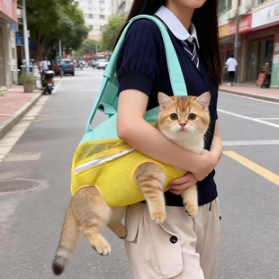 猫包便携外出轻便款猫咪防应激胸前双肩狗背包夏天高颜值宠物用品