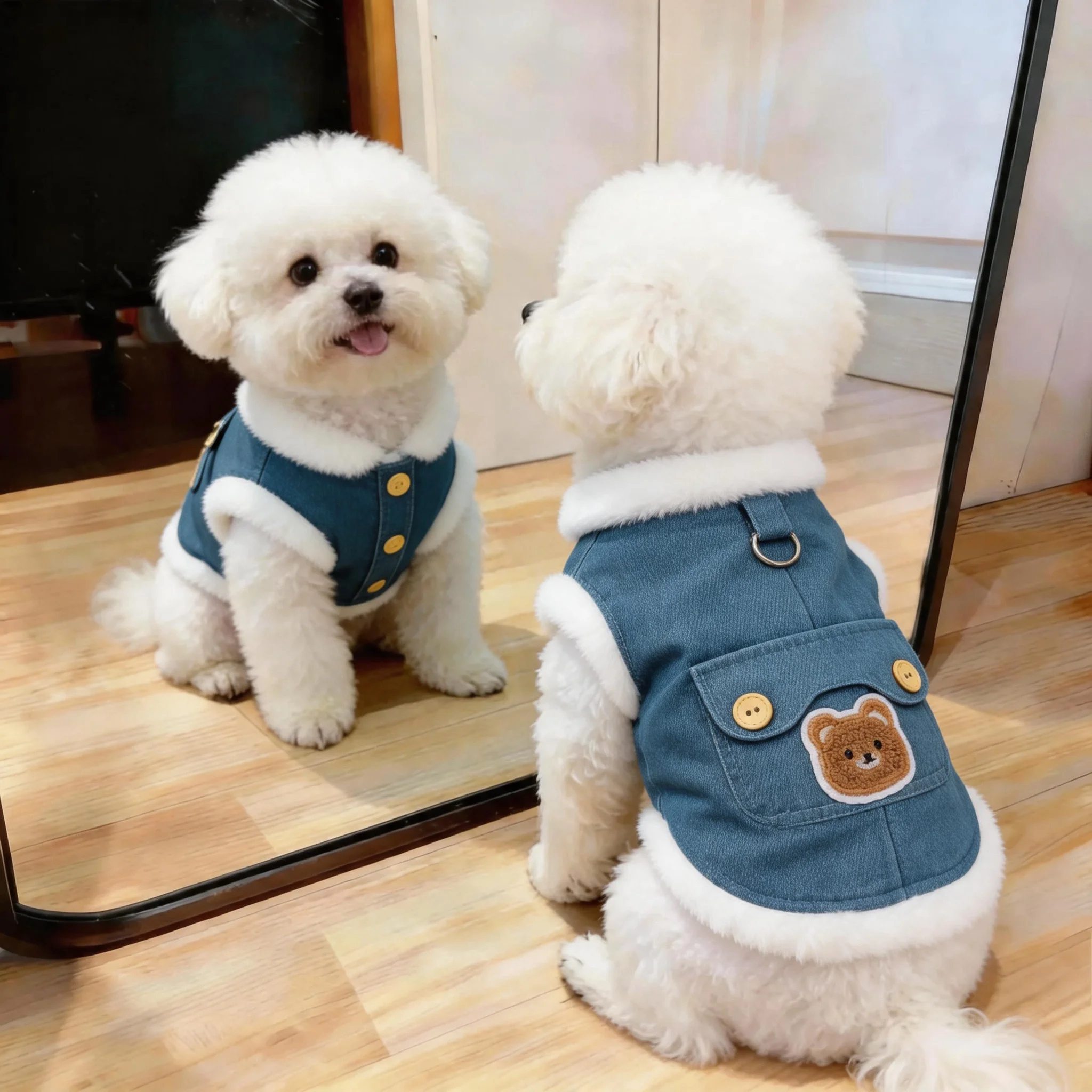 狗狗猫咪衣服秋冬装泰迪比熊博美中小型犬宠物冬季卫衣加厚保暖