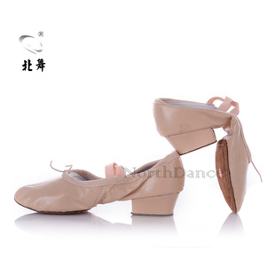 包邮 皮教师鞋带跟民族舞蹈鞋软底女舞鞋肚皮舞女式芭蕾舞练功鞋