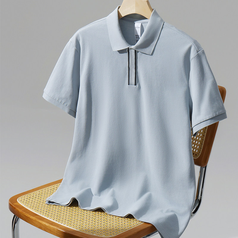 220g50支低碳长绒棉短袖POLO衫