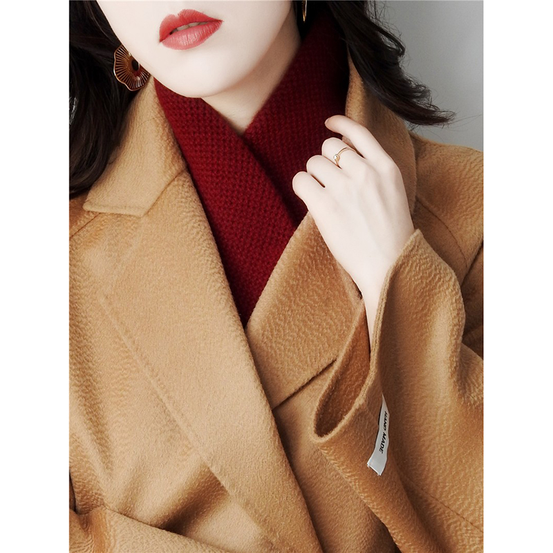 未经染色高端大衣内搭羊绒小围巾