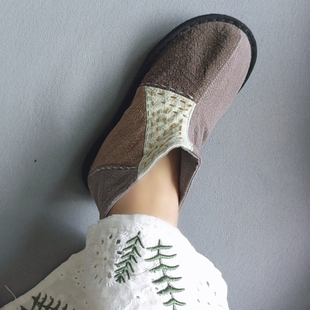 女鞋 新品 复古传统布鞋 女平底舒适透气休闲鞋 短靴靴子 手工布鞋