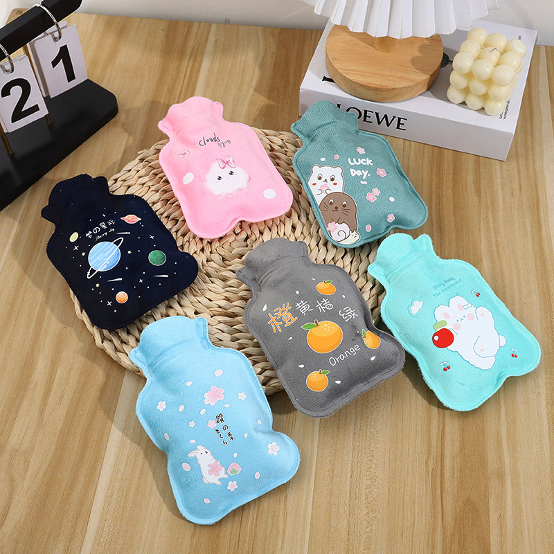 热水袋毛绒学生热敷灌水袋注水随身暖水袋可爱迷你暖手宝小号肚子