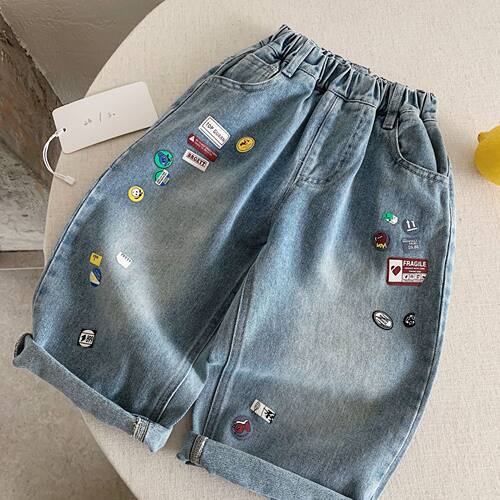 童裤2026春款儿童牛仔裤宽松洋气