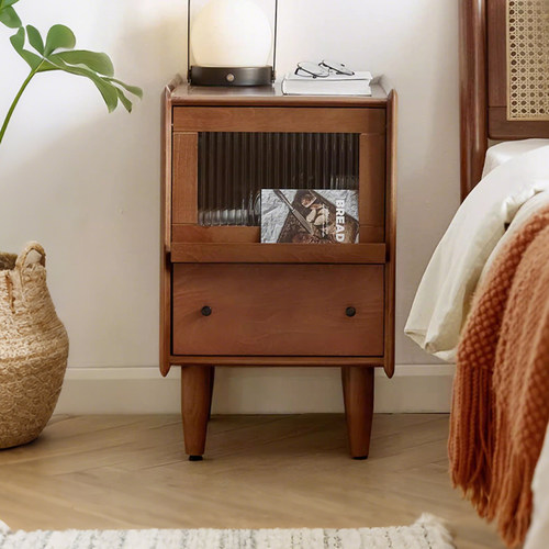实木床头柜榉木小型简易储物柜