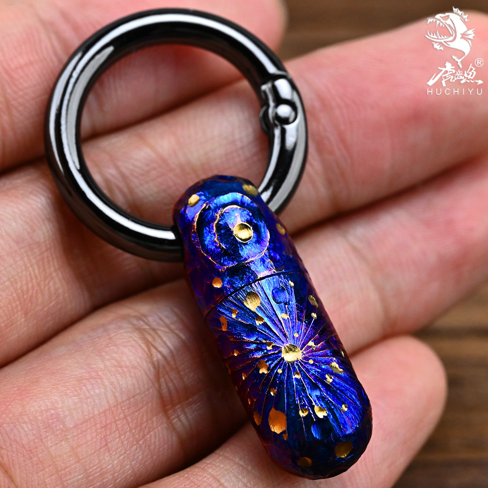 手工限量版纯钛便携小药盒密封防水钥匙扣钛合金迷你随身急救药瓶