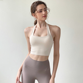 聚拢型bar运动内衣女夏外穿防震健身文胸美背性感挂脖小吊带背心