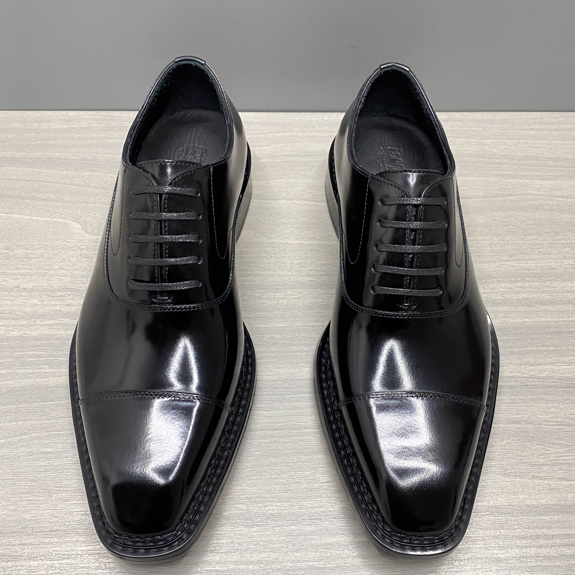 马皮系带商务正装皮鞋挪威缝工艺