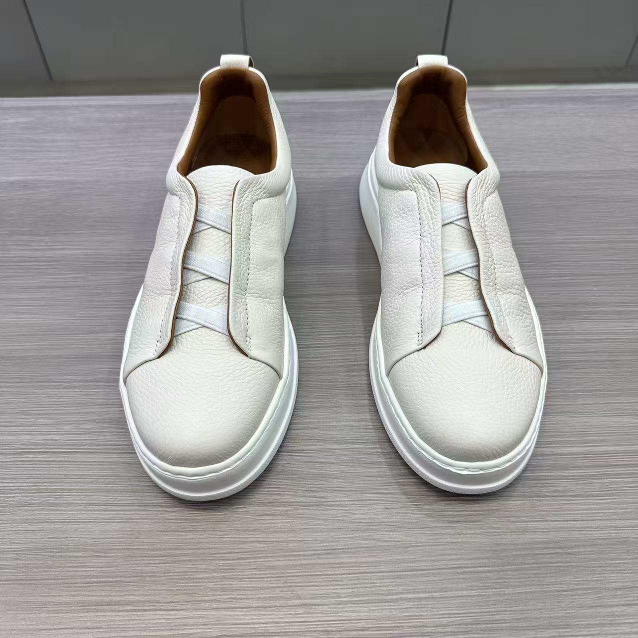 全鹿皮一脚蹬松紧带休闲鞋板鞋男