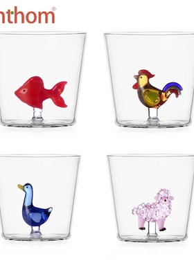 ICHENDORF Animal Farm 2025 小鱼公鸡蓝色鹅小绵羊动物水杯