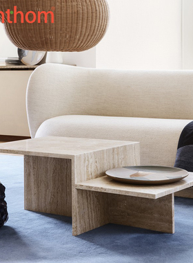 zenthom/Ferm LIVING Distinct 拼接大理石咖啡桌茶几