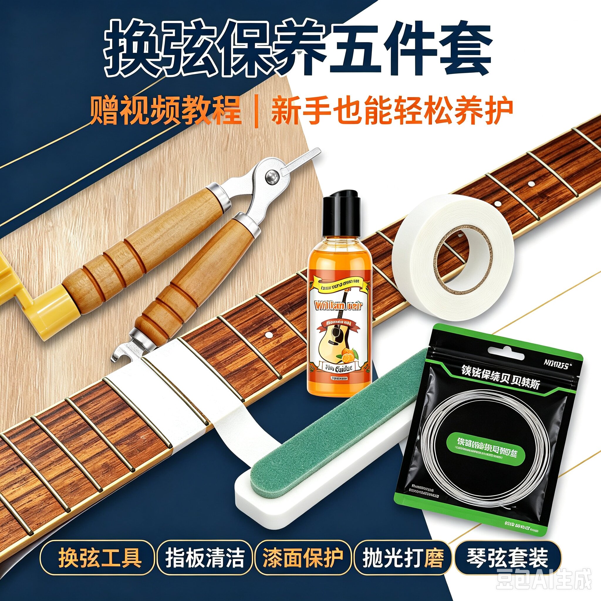 换弦保养五件套工具套装