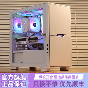 鑫谷机箱卓灵3白色玻璃侧透电脑机箱台式机迷你主机小机箱matx
