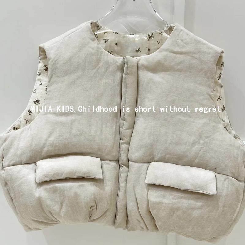 女童棉服马甲2024秋季新款