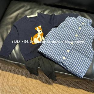 韩系童装儿童马甲秋冬外穿2025新款男童女童百搭夹棉保暖格子马夹