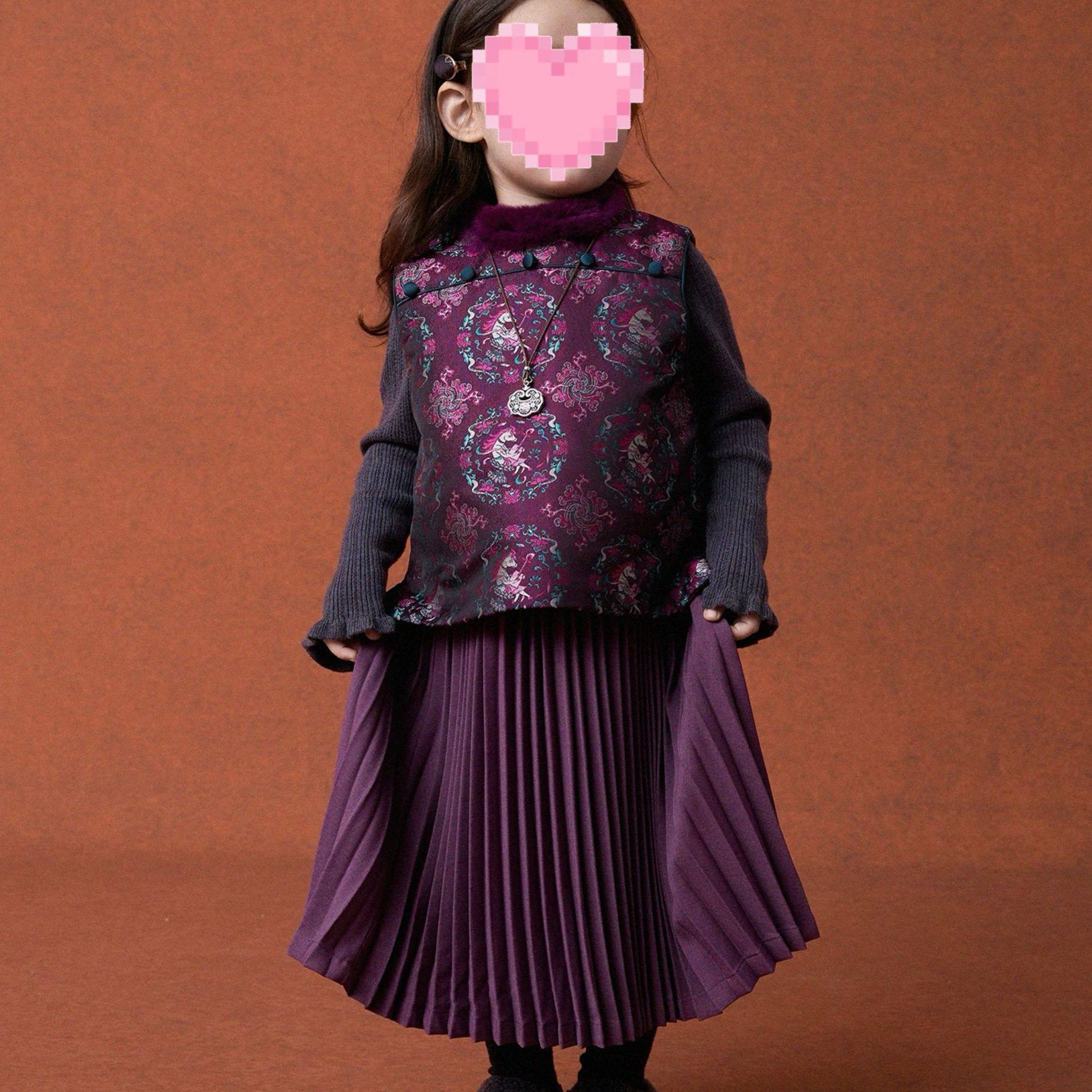 2026马年新款拜年服新中式儿童马甲兔毛毛领刺绣背心无袖旗袍上衣,童装/婴儿装/亲子装,旗袍,淘宝优惠券,粉丝福利购,淘宝优惠卷