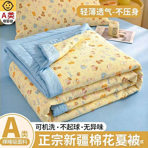 A类新疆棉双层纱可机洗夏凉被