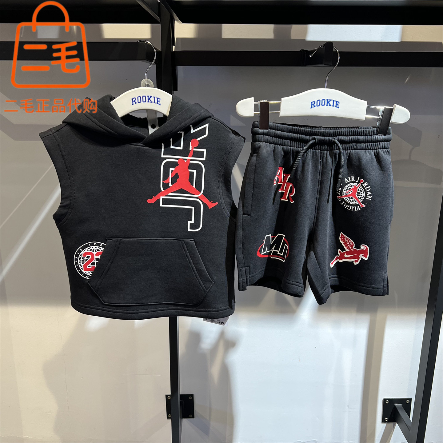 专柜正品Jordan儿童街头运动短袖