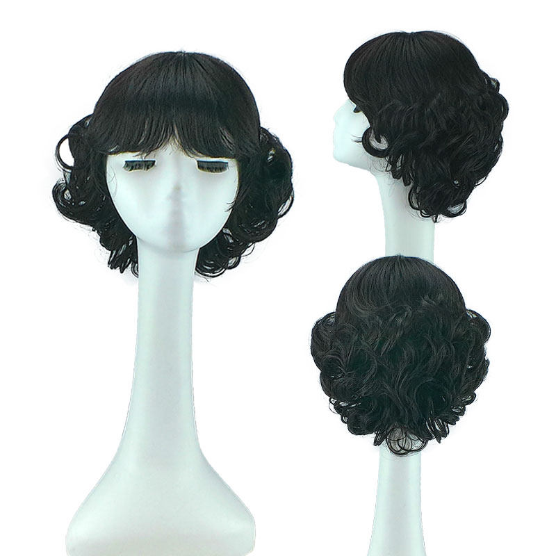 妈妈假发短发女老年人搭配旗袍假发老上海70年代女士卷发女发逼真