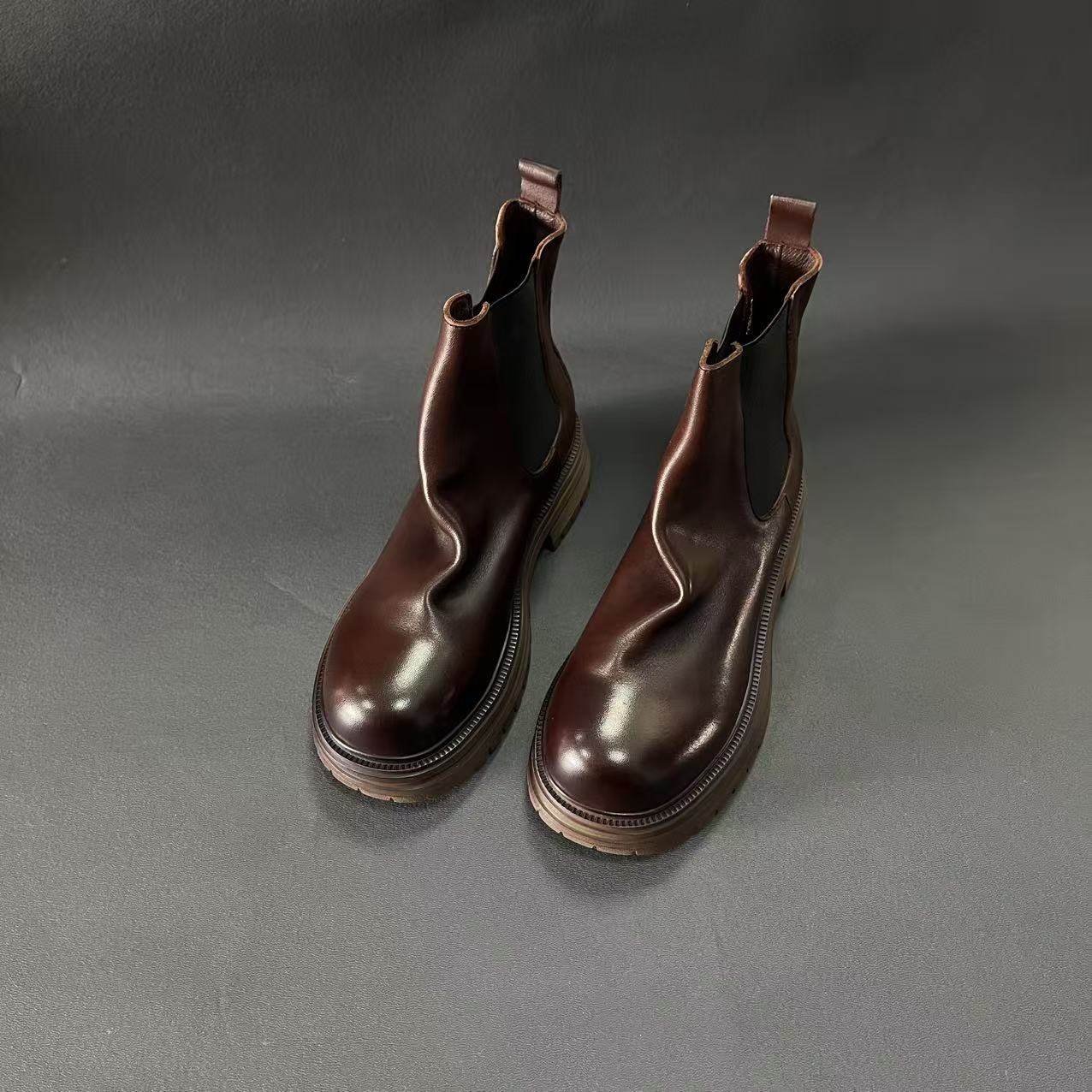 shoemanager切尔西靴5cm增高胎牛皮【经典单品】春秋保暖女鞋,女鞋,切尔西靴,淘宝优惠券,粉丝福利购,淘宝优惠卷