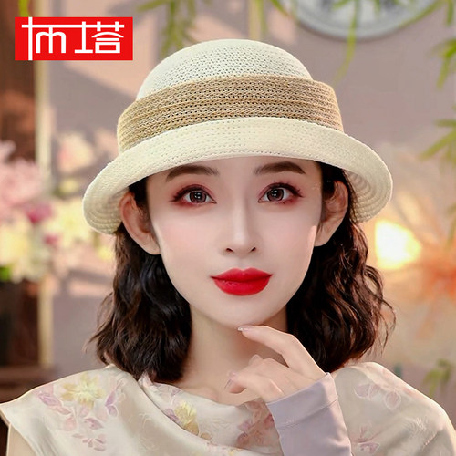 布塔苎麻帽子高档帽子女春夏日系