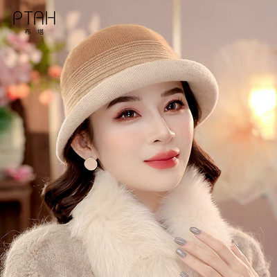 布塔渔夫帽秋冬新款羊毛呢礼帽