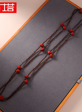 Ptah/布塔香云纱复古花朵珠链项链女编织绳链民族风饰品PT2253