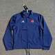 Adidas阿迪达斯男子法国队刺绣翻领梭织教练夹克JP0365