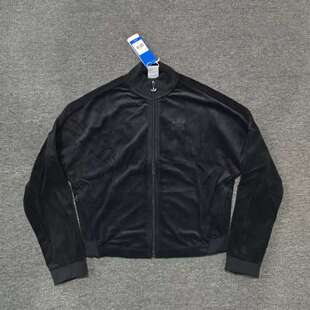 Adidas阿迪达斯女装20冬三叶草丝绒立领运动外套GV2918