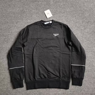 REEBOK锐步经典LOGO男子套头纯棉针织圆领卫衣 FT2355