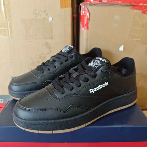 REEBOK锐步男子合成革黑生胶板鞋休闲鞋24FRC907U2GH0