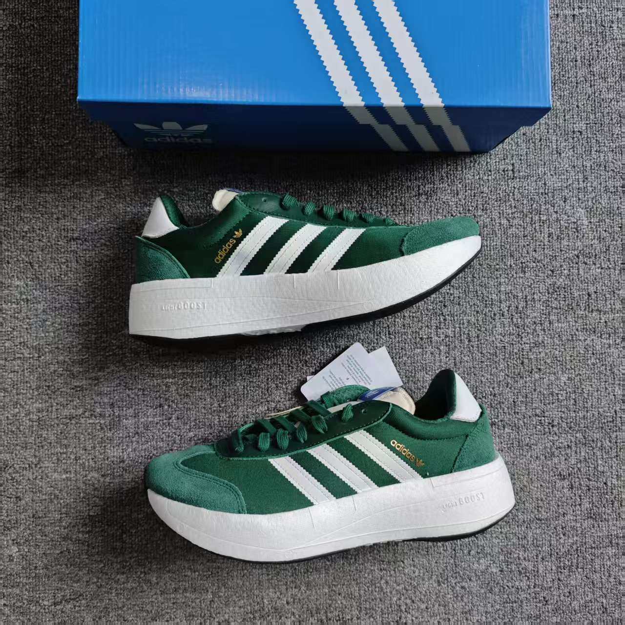 ADIDAS阿迪达斯三叶草City RNR轻质BOOST厚底增高老爹鞋 JH9647