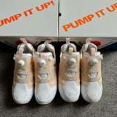 瑕疵不退换Reebok锐步女 FU9682 Fury充气复古休闲鞋 粤 虾饺Pump