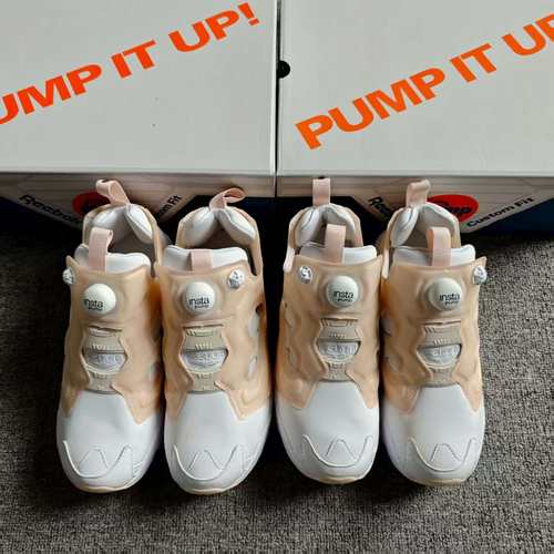 瑕疵不退换Reebok锐步女 粤 虾饺Pump Fury充气复古休闲鞋FU9682