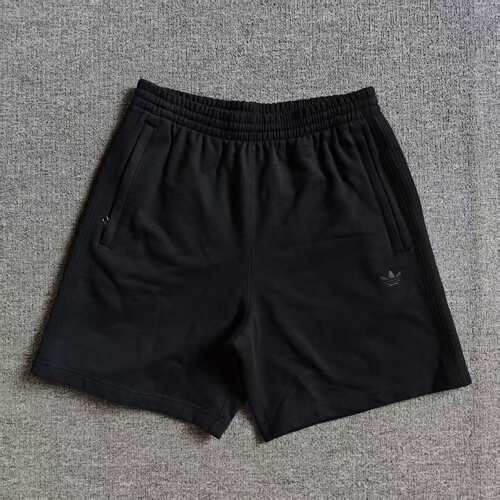 ADIDAS阿迪达斯三叶草男纯棉刺绣LOGO针织毛圈拉链口袋短裤JC9577