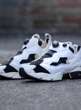 Reebok锐步 PUMP FURY男女增高春夏充气运动休闲跑鞋 AR0445