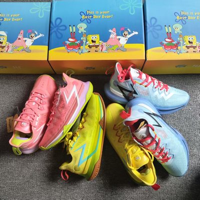 BIG3 future 361度海绵宝宝联名旗舰缓震回弹碳板篮球鞋672421126