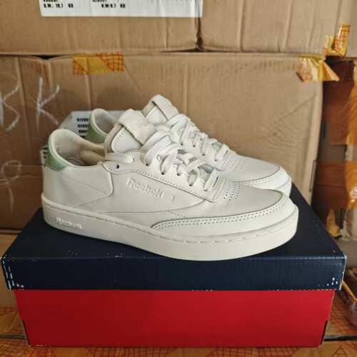 REEBOK锐步女子头层牛皮Club C Clean运动休闲板鞋小白鞋 GX3693