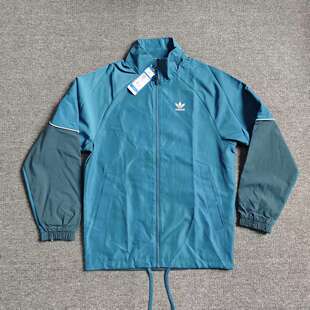 ADIDAS阿迪达斯三叶草男子梭织三道杠拉链立领夹克外套 JE3492