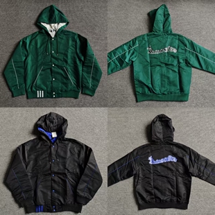 Adidas阿迪达斯NEO男运动摇粒绒内衬保暖连帽外套IK3419 IK3420