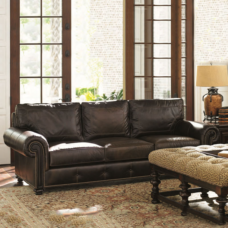 高档别墅美式复古重油腊真皮沙发头层牛皮客厅雪茄房皮艺家具轻奢