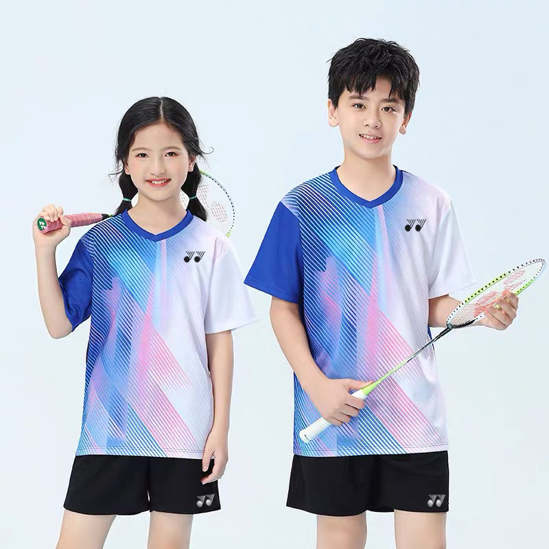 儿童羽毛球服套装青少年男女通用款乒乓球训练短袖透气速干运动服