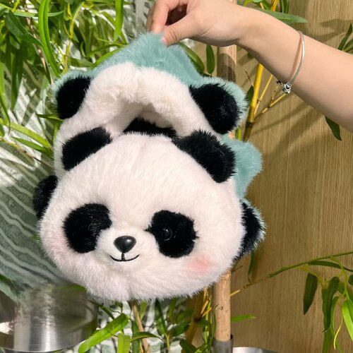 三星堆变身熊猫毛绒公仔双面翻转玩偶古蜀文明×国宝熊猫玩具礼物